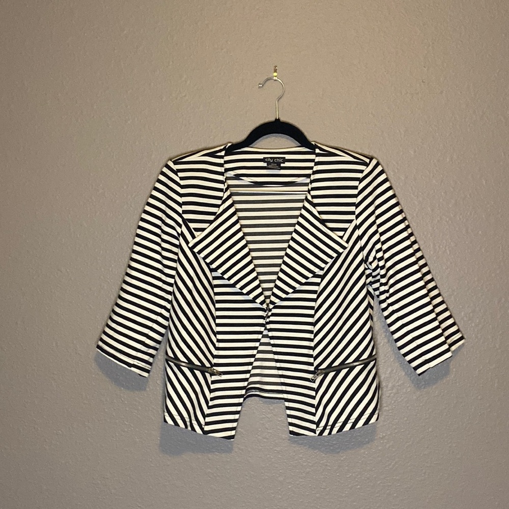 City Chic striped blazer